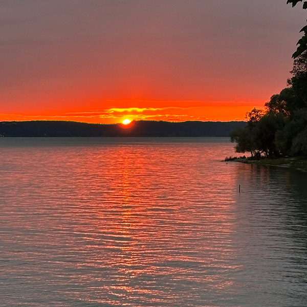 Traumhafte Sonnenuntergänge am Abend